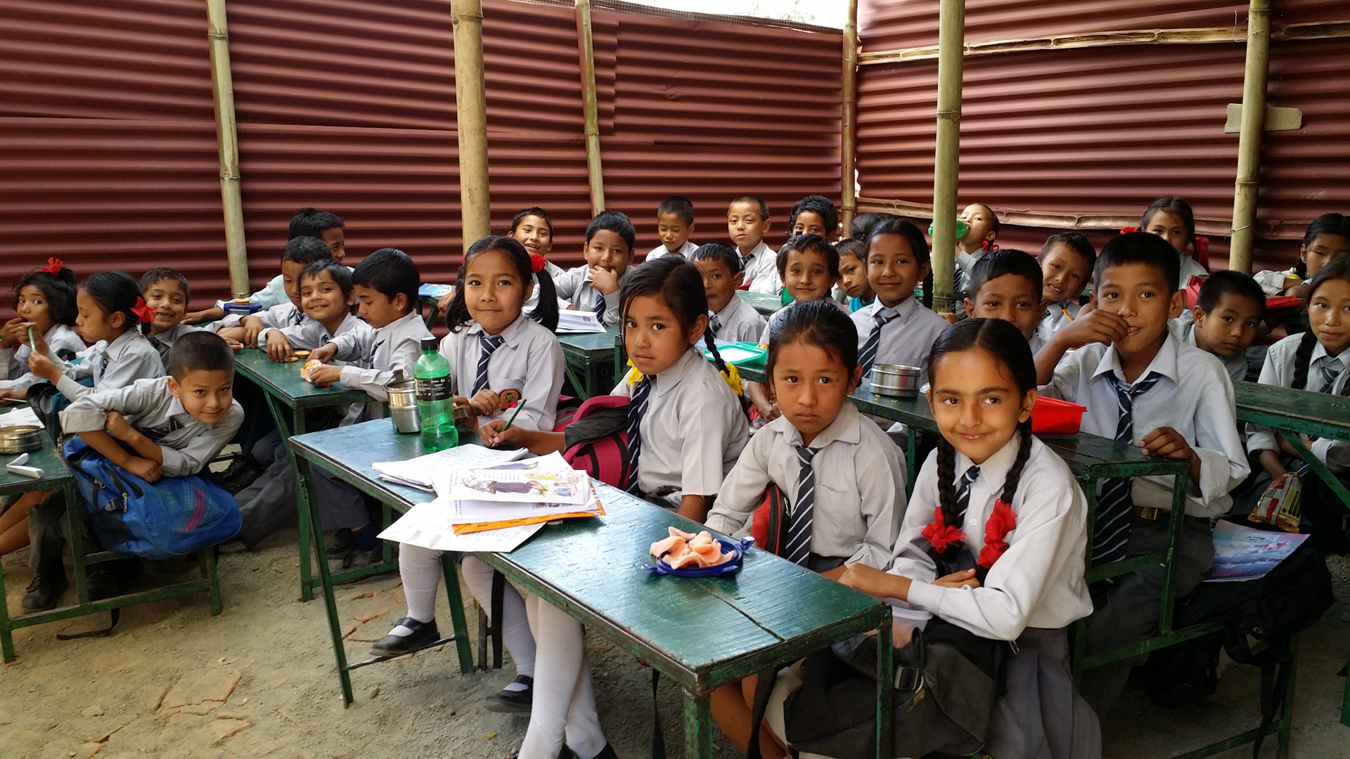 Temporary learning centres following Nepal earthquake