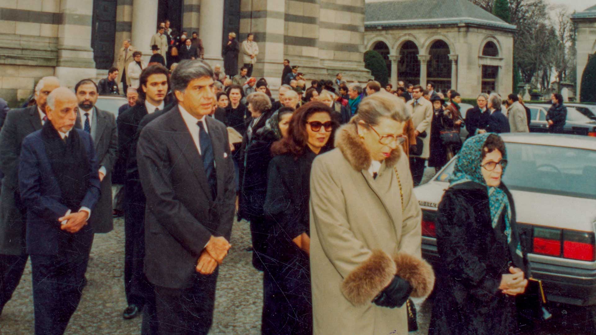 At JRD Tata's funeral in Paris
