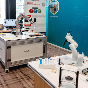 A picture of Robots at  the lab