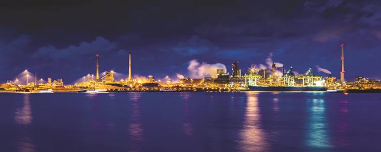 IJmuiden, the Netherlands - May 8th 2018: Tata Steel Stock Photo