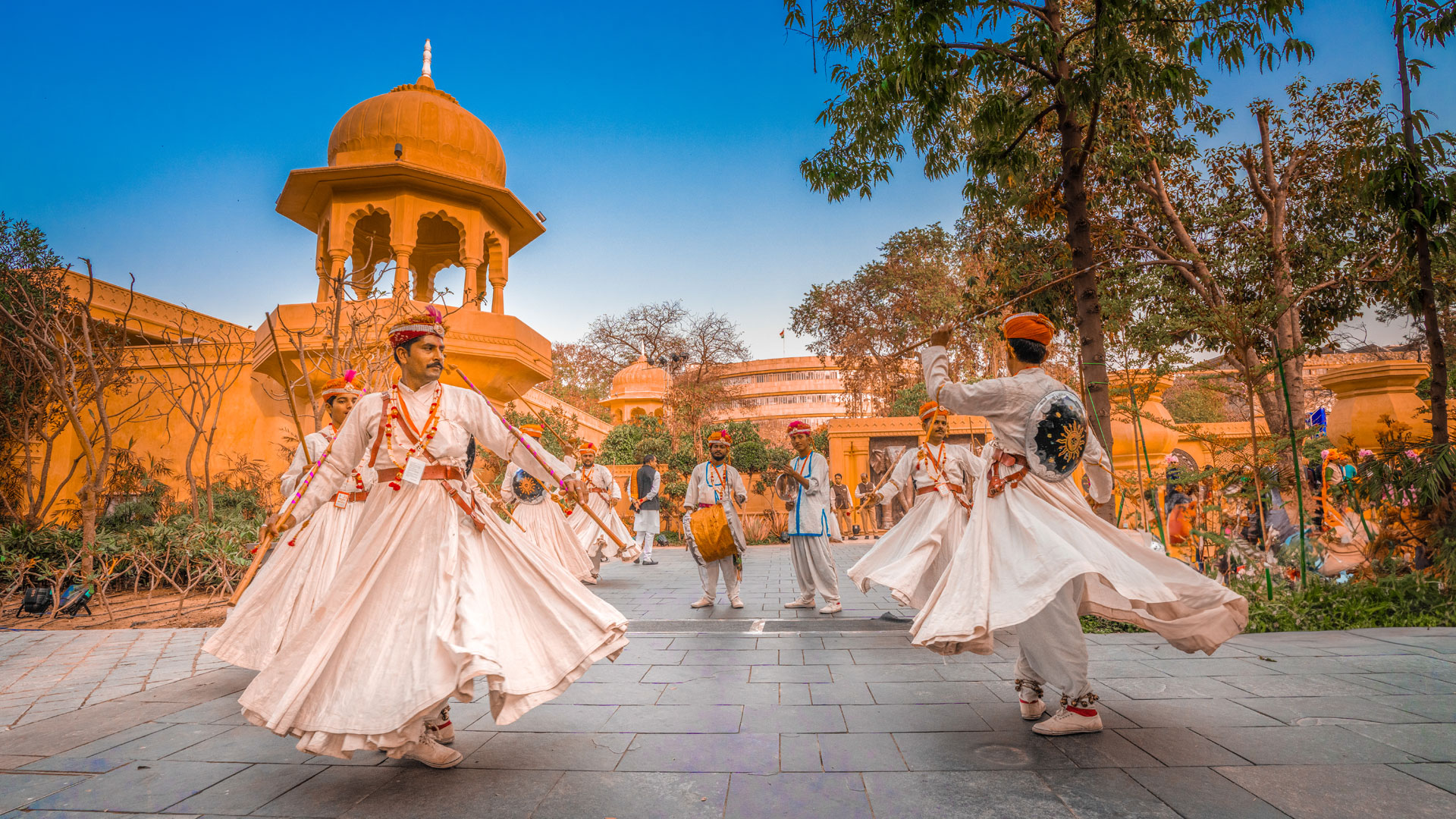 A cultural programme at the Taj Rambagh Palace