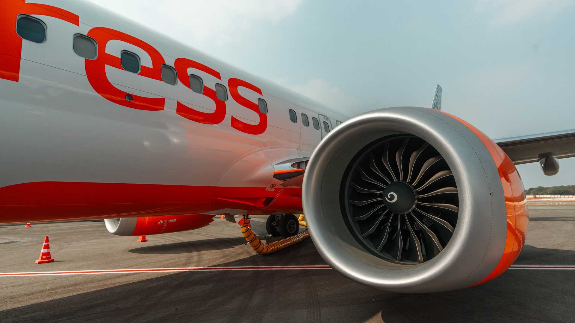 GE engines on the aircraft