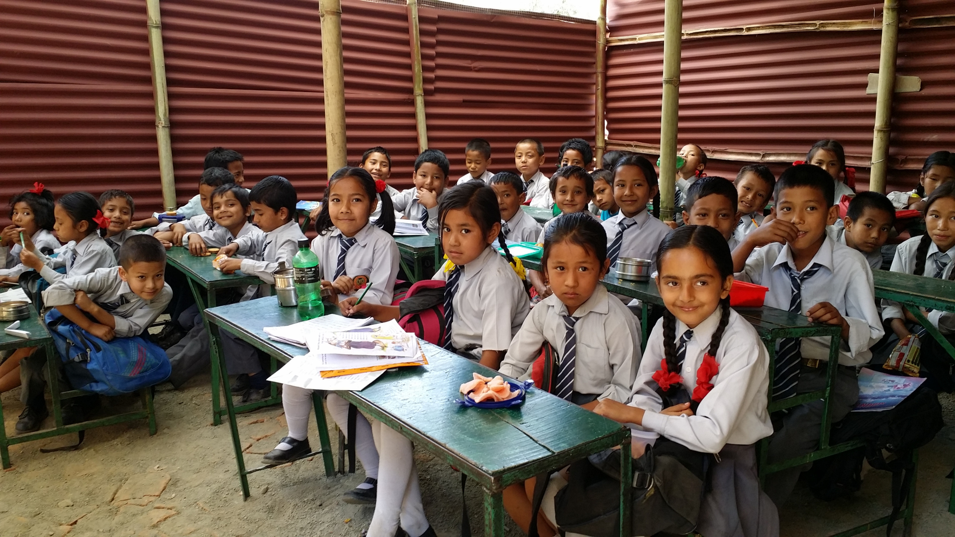 Temporary learning centres following Nepal earthquake