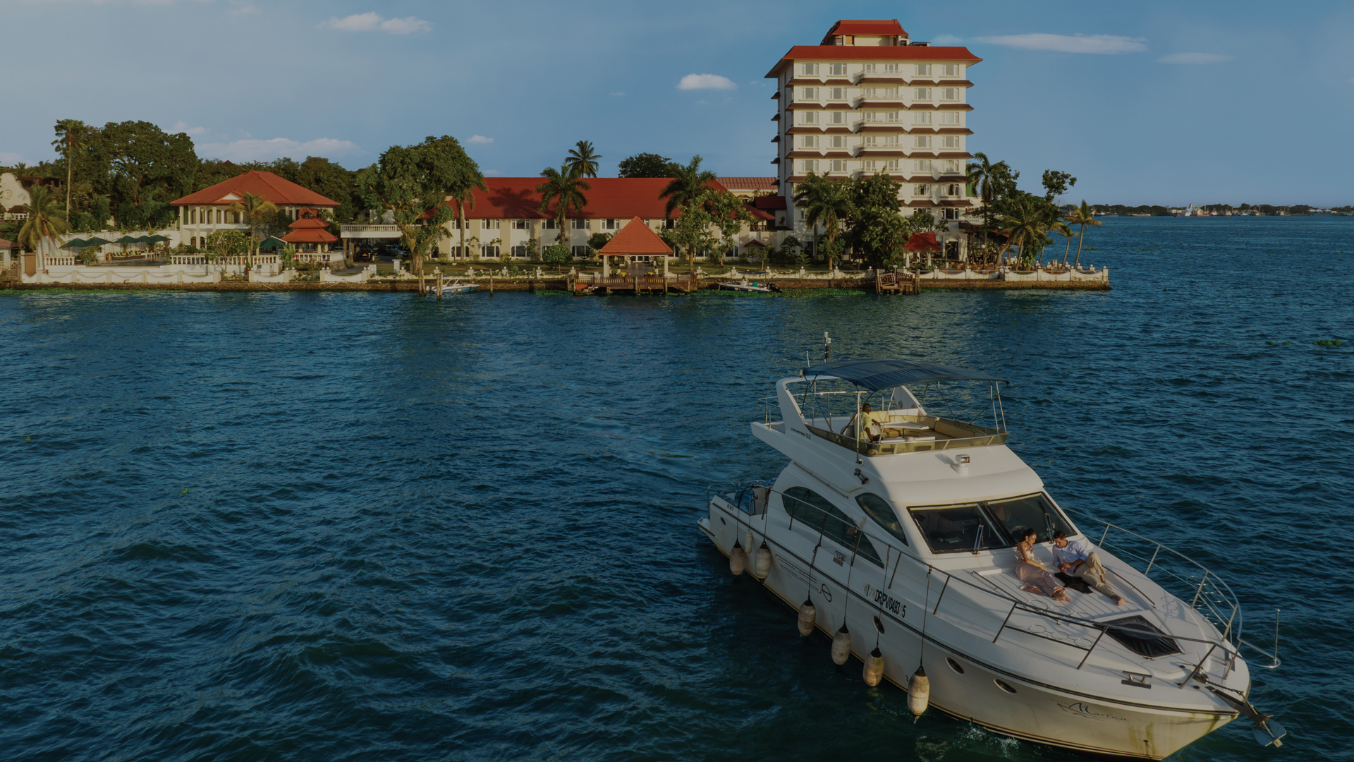 A boat in the backwaters off Kochi
