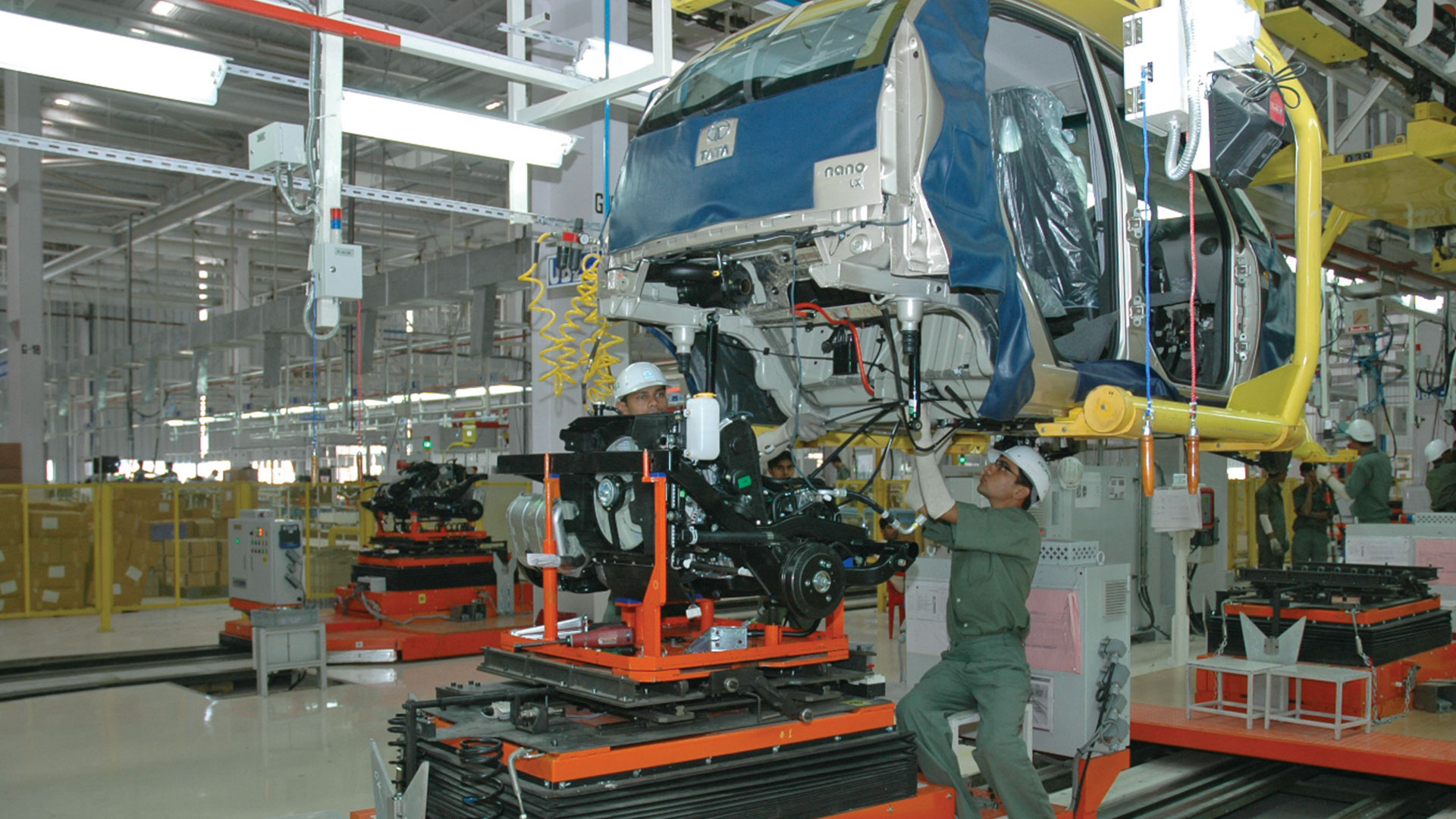 A Nano is assembled at the plant in Sanand, Gujarat
