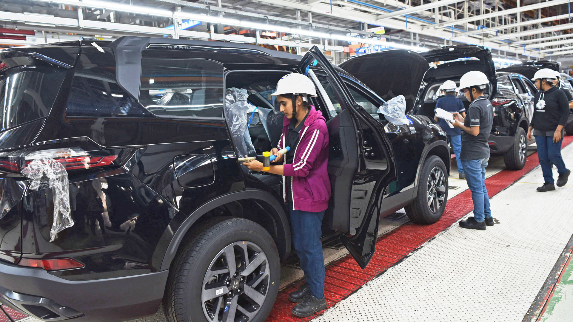 largest all-women workforce at the Tata Harrier assembly line in Pune